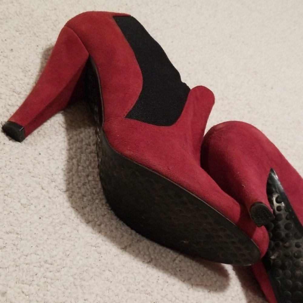 Stefania red wine suede booties - Picture 4 of 4